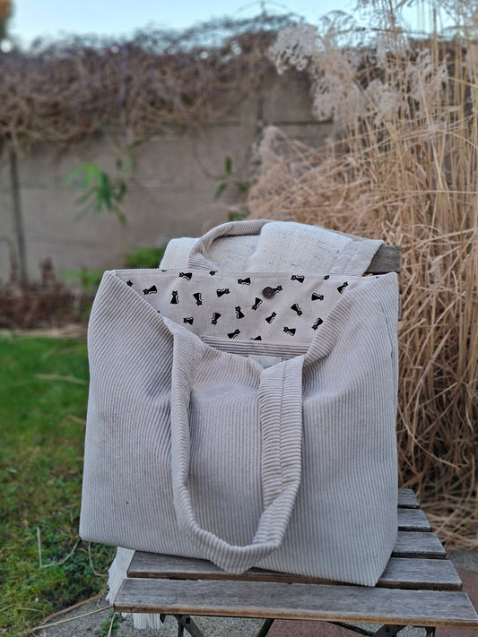 XL-tas 'i Gatti' - ecru
