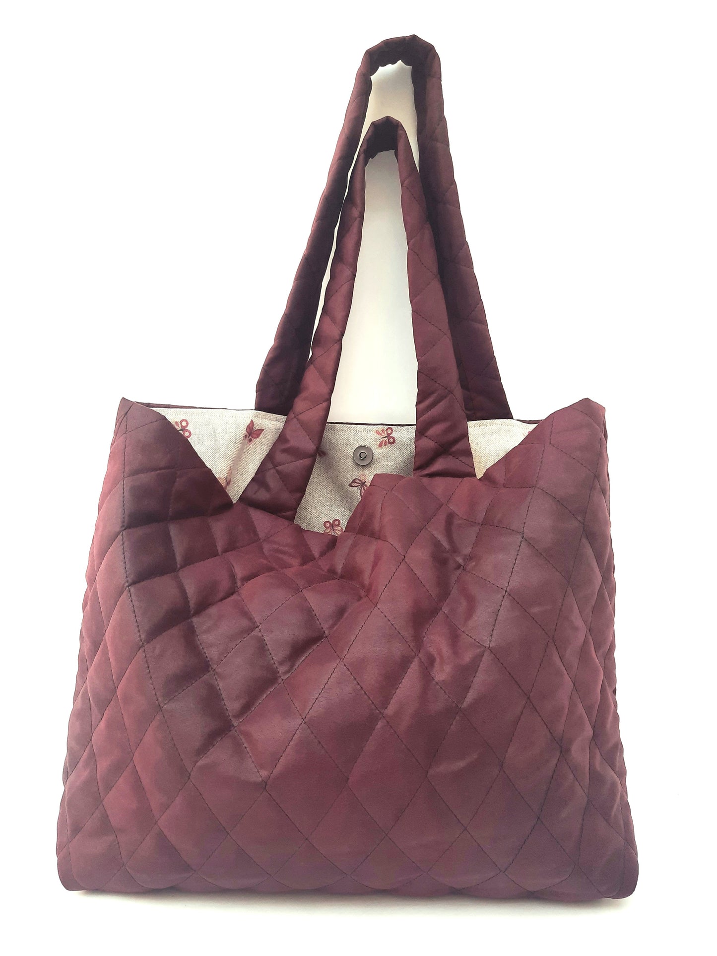 XL-tas, gewatteerd, kleur burgundy