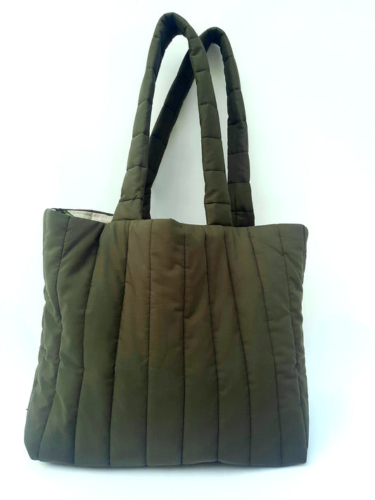 XL-tas 'Le olive' gewatteerd