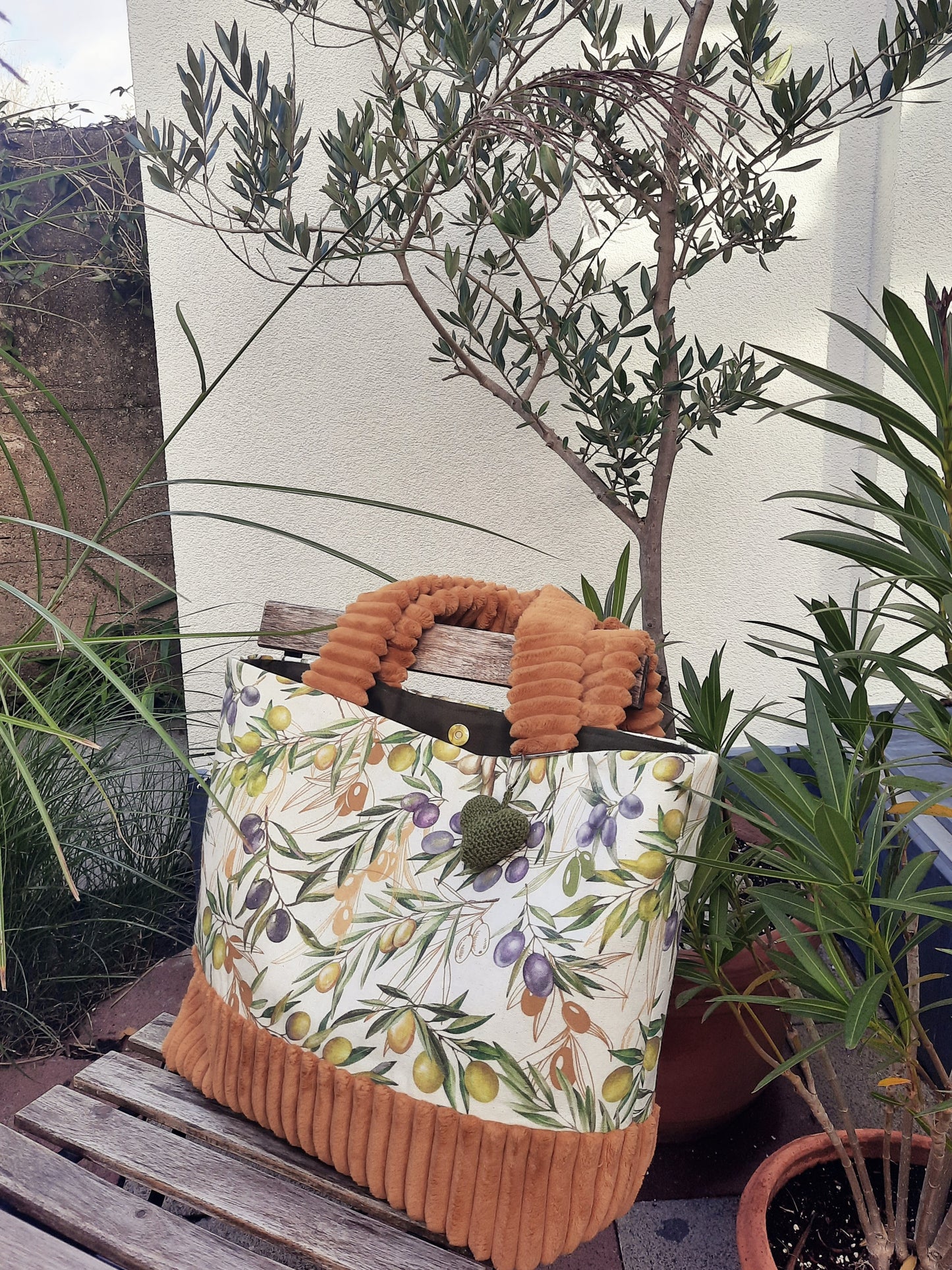 XL-tas 'Le olive' kleur terra