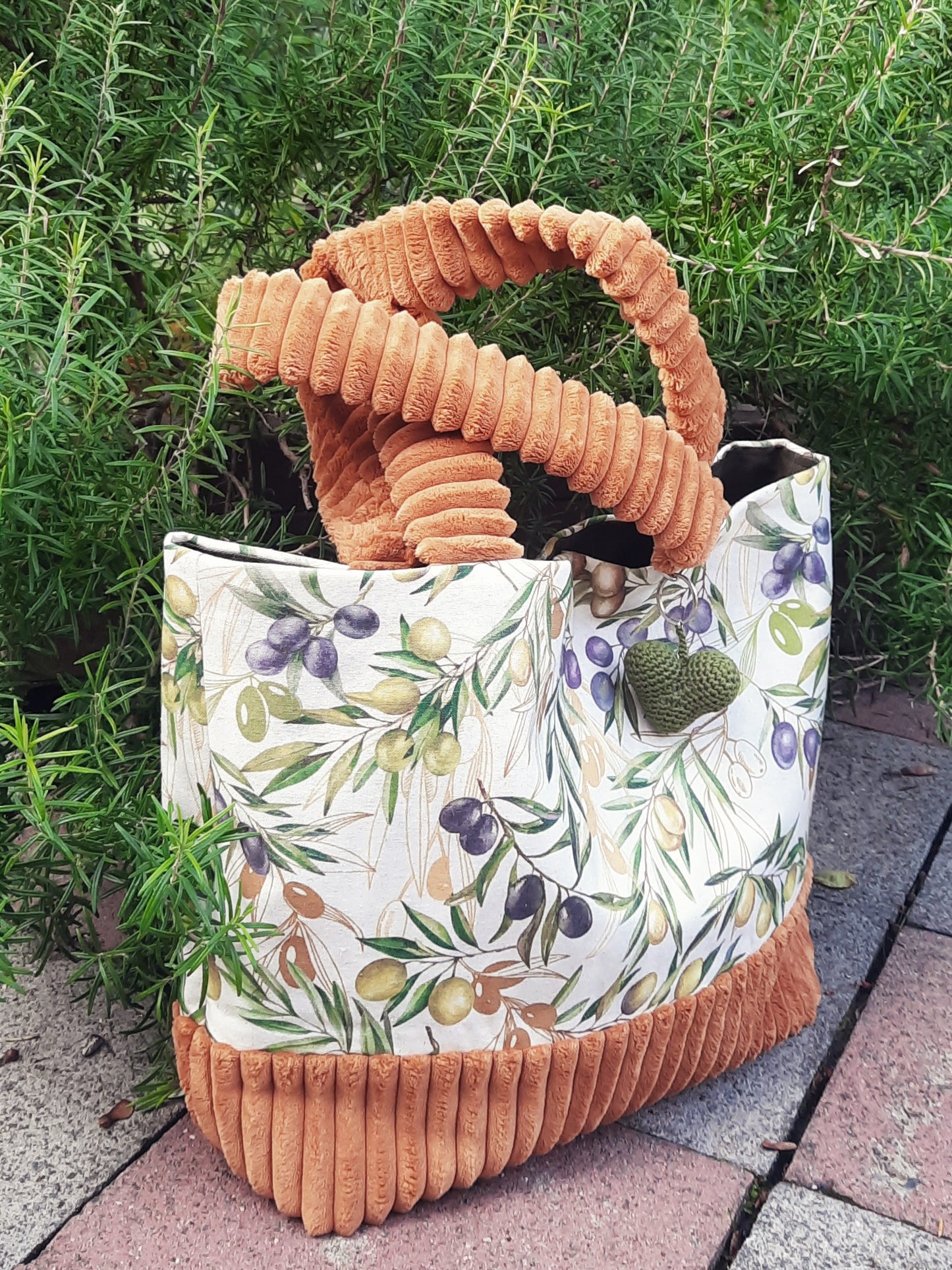 XL-tas 'Le olive' kleur terra