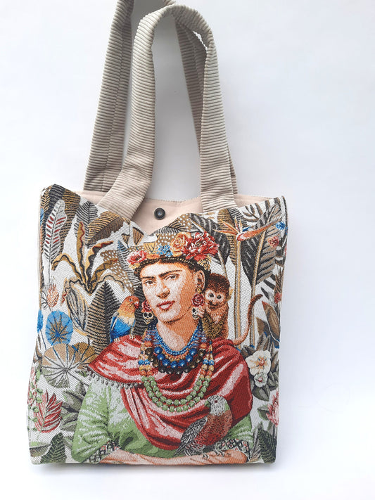 XL-tas 'La Frida' beige