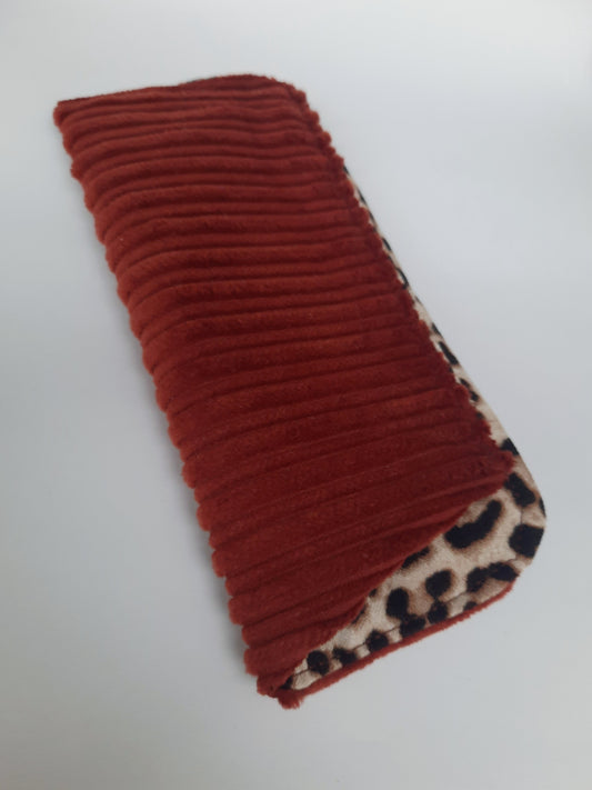 Brilhoesje roestbruin+luipaardprint