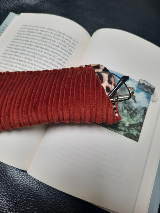 Brilhoesje roestbruin+luipaardprint