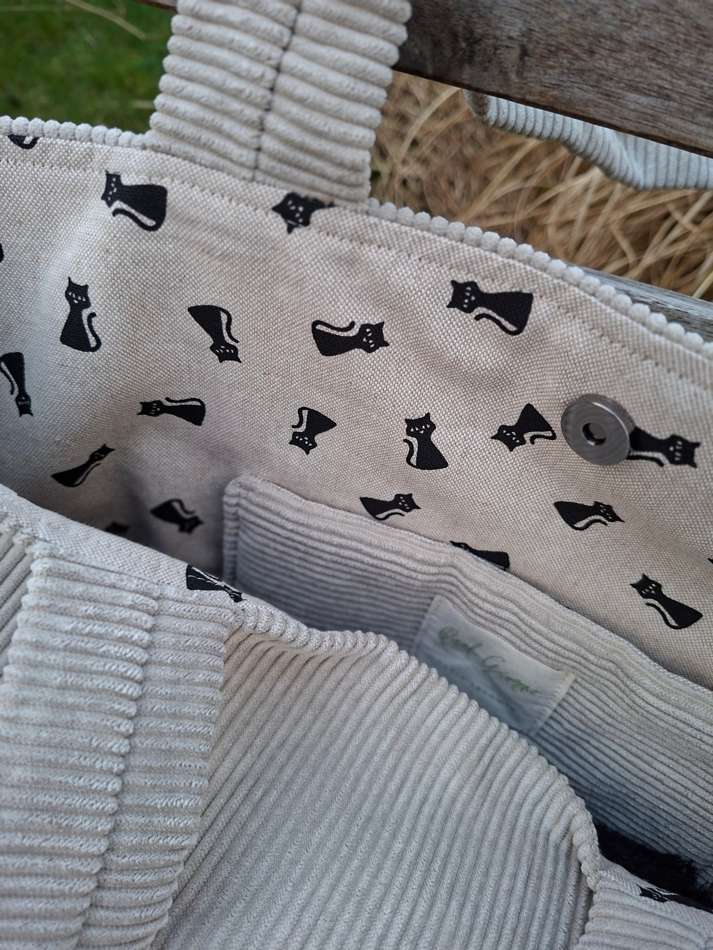 XL-tas 'i Gatti' - ecru
