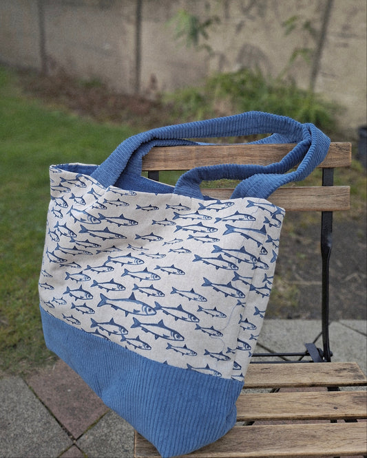 XL-tas 'Blu Genova' kleur jeans