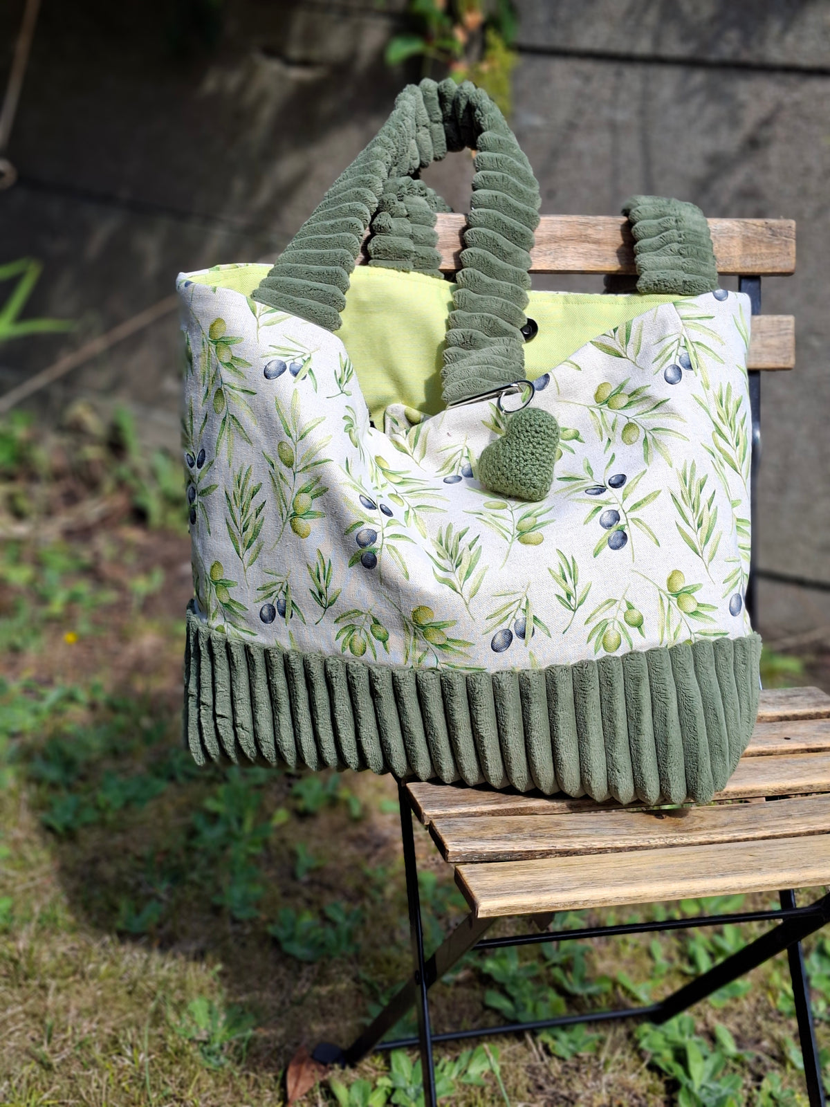 XL-tas 'Oliveto' - kleur kaki