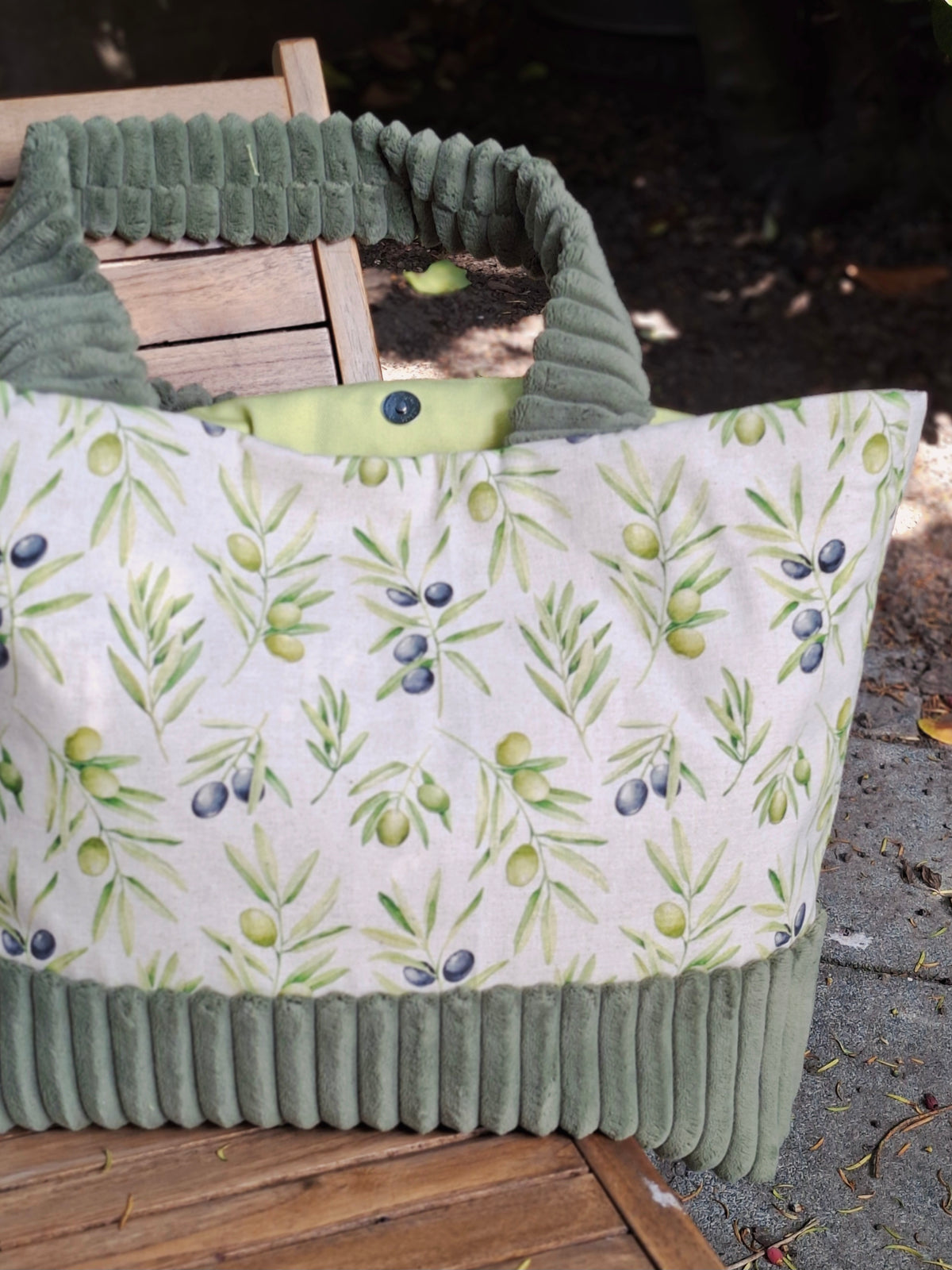 XL-tas 'Oliveto' - kleur kaki