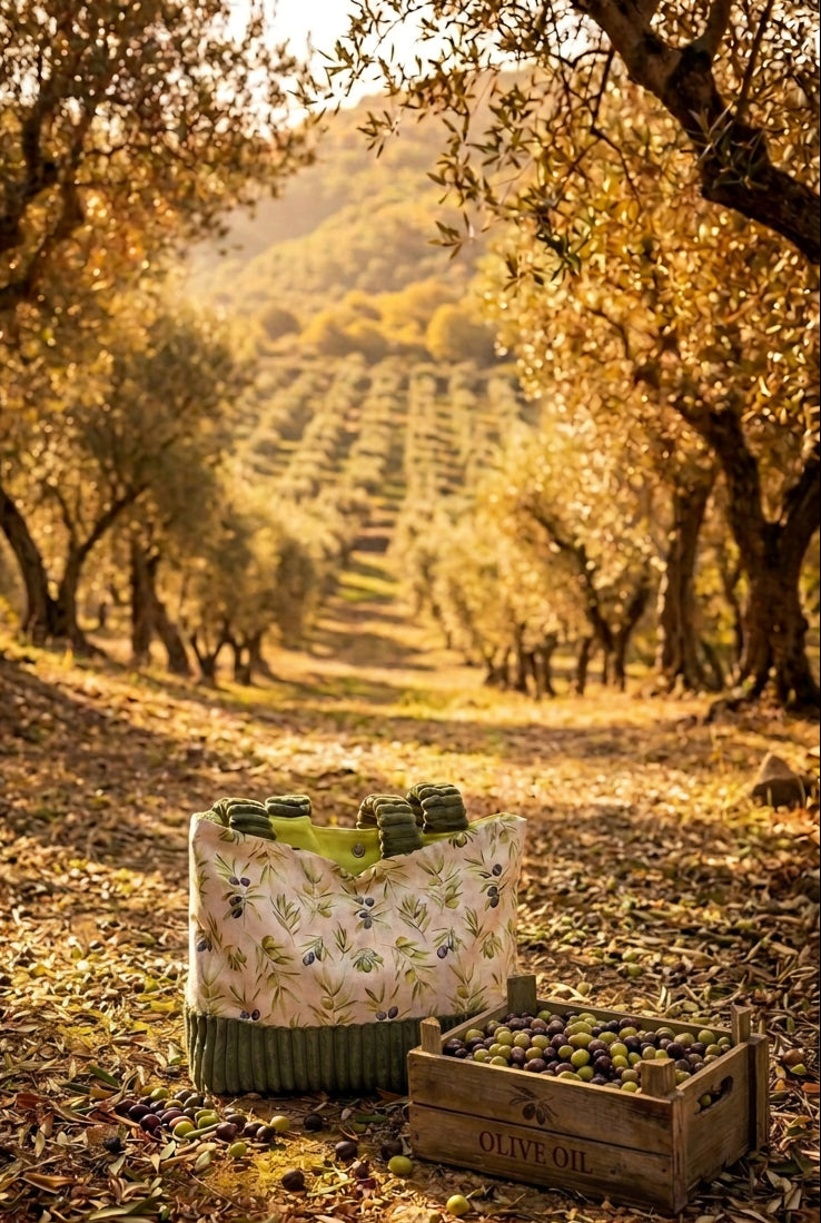 XL-tas 'Oliveto' - kleur kaki